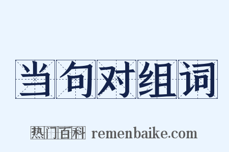 当句对组词是什么意思的图片